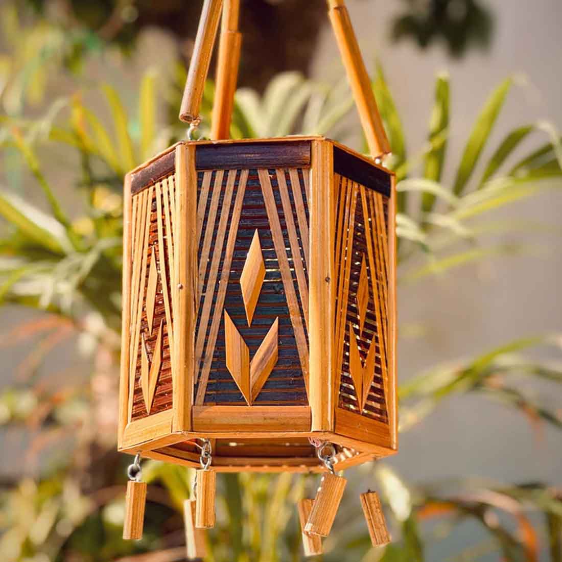 Hanging Lampshade - 6 corner - (Without Electrical Accessories)