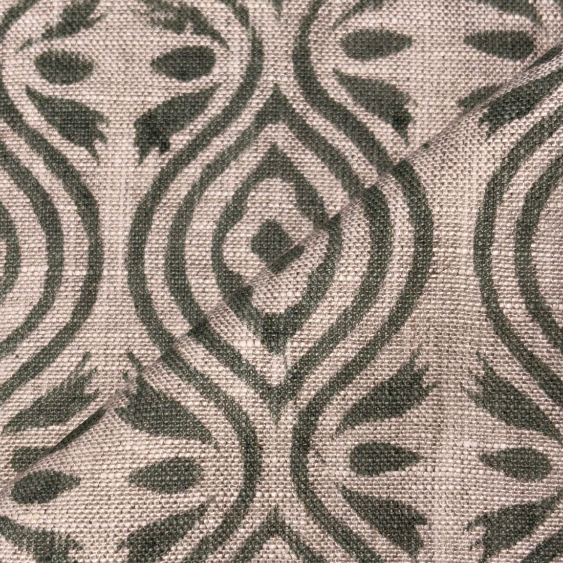 Svarna Block Print Linen Fabric