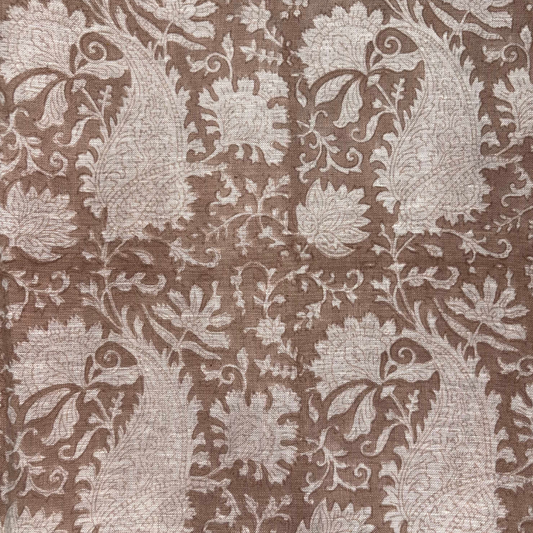 Morbagh Linen 58" Block-Printed Abstract Upholstery Fabric