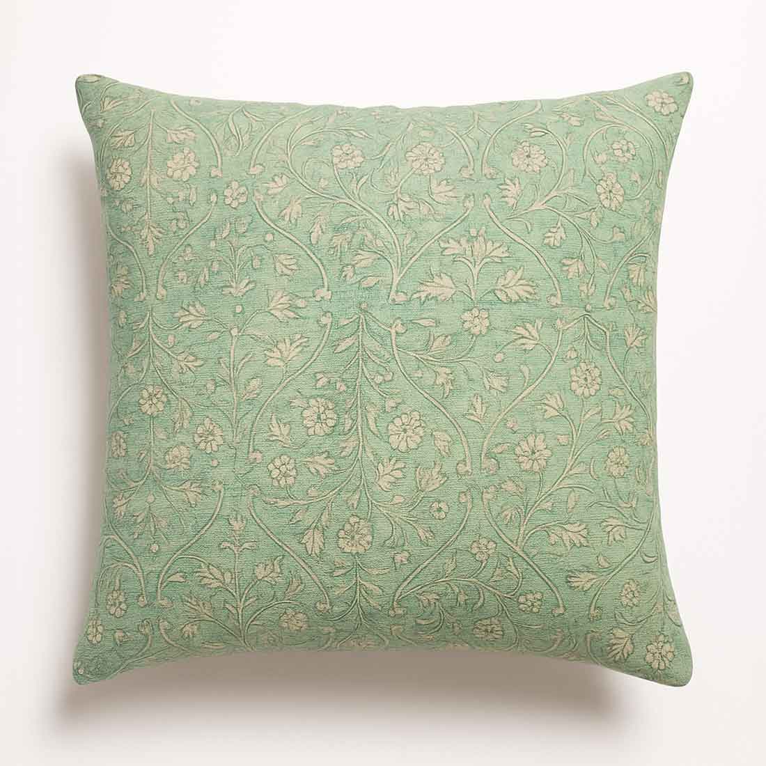 Sage Block Printed Pillow Cover