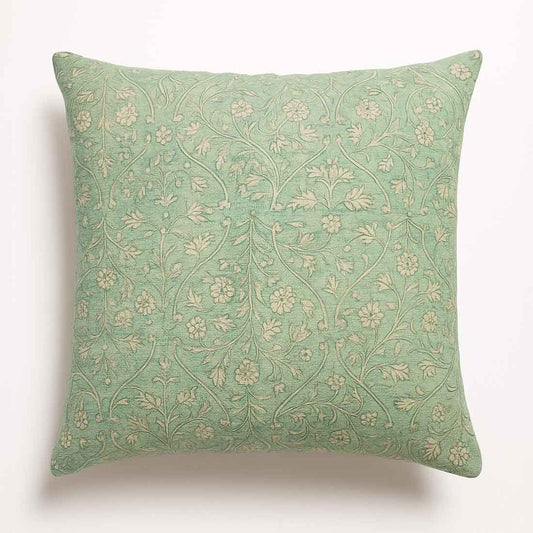 Sage Block Printed Pillow Cover