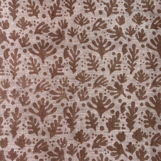 Shahi Linen 58" Block-Printed Abstract Upholstery Fabric