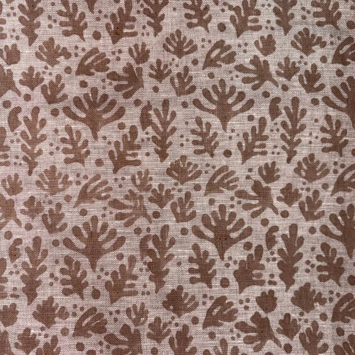 Shahi Linen 58" Block-Printed Abstract Upholstery Fabric