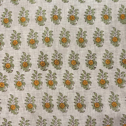 Sahni Block Printed Linen Fabric | Upholstery & Home Décor Fabric