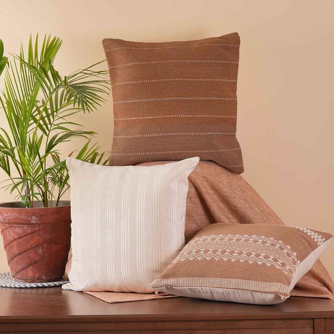 Nest Square Woven Pillow Cover