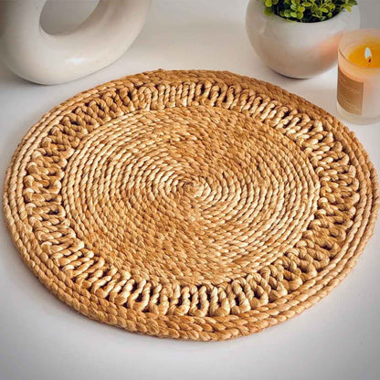 Rustic Round Jute Coasters - 6" Handwoven Table Elegance