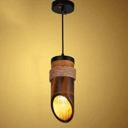 Bamboo Hanging Vertical Lampshade (With Electrical Accessories)