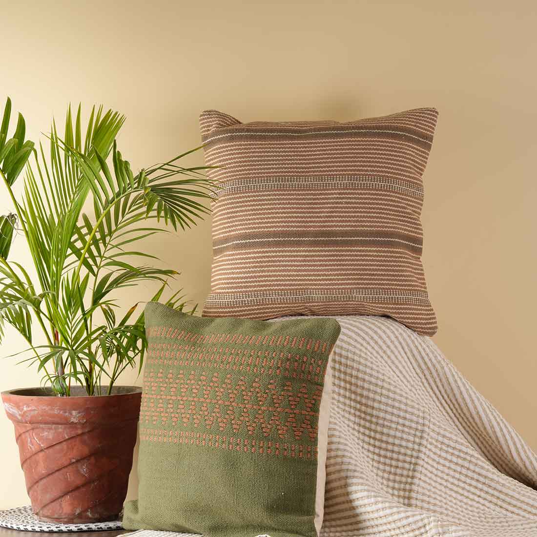 Rela Square Woven Pillow Cover
