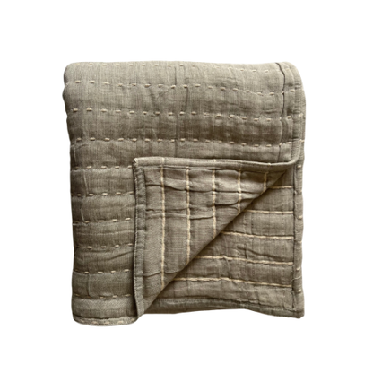 Fleec Solid Quilted Throw