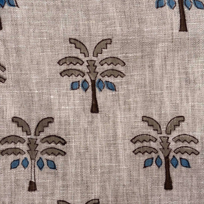 Pichwai Block Print Linen Fabric