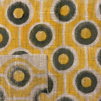 Sindoori Block Print Linen Fabric