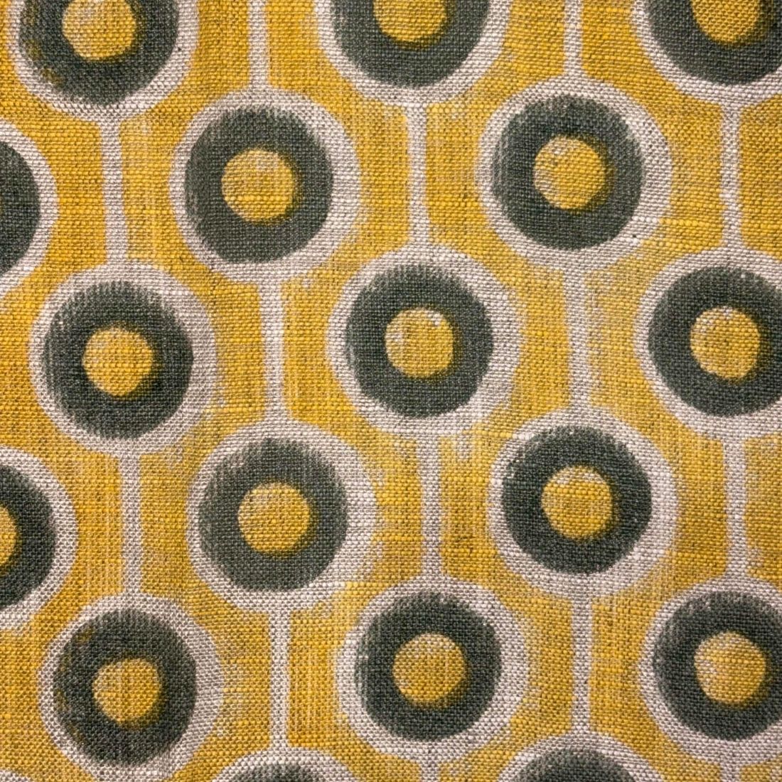 Sindoori Block Print Linen Fabric