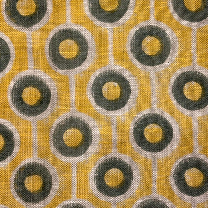 Sindoori Block Print Linen Fabric