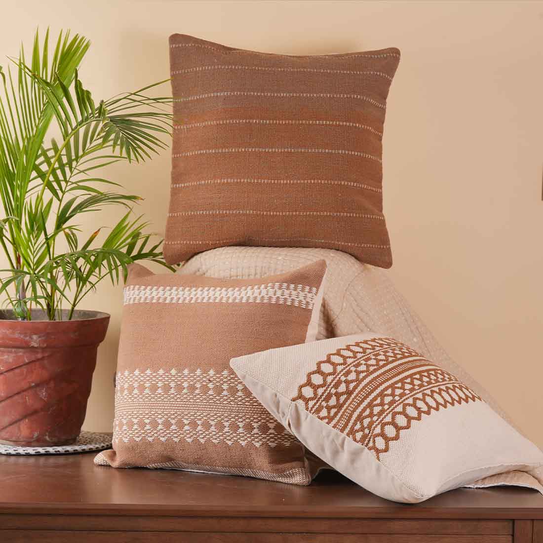 Nest Square Woven Pillow Cover