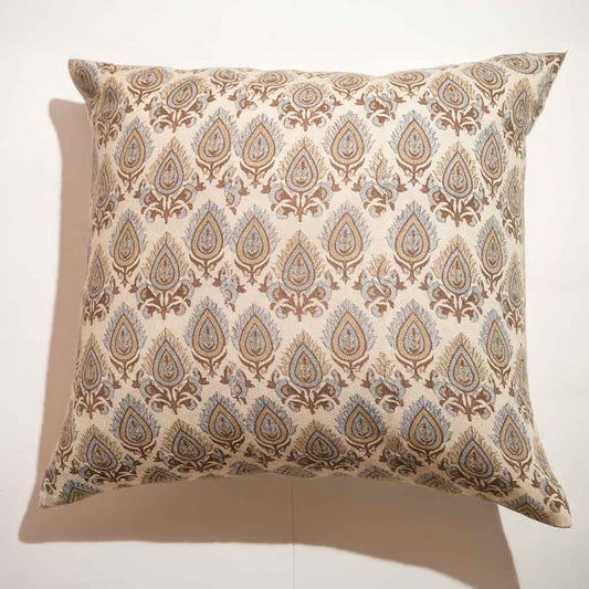 Rosy Block Printed Pillow Cover