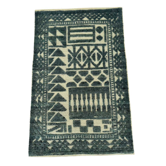 Nyrax Hand Knotted Abstract Geometric Rug