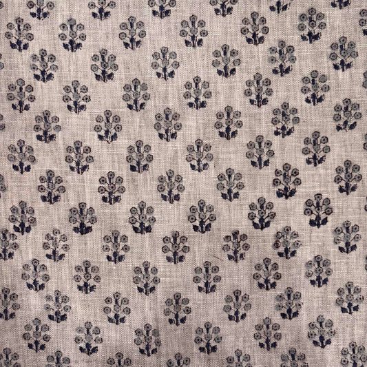 Kalindi Block Print Linen Fabric