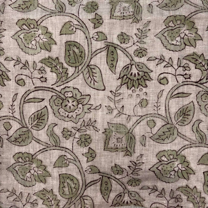Pavitra Block Print Linen Fabric