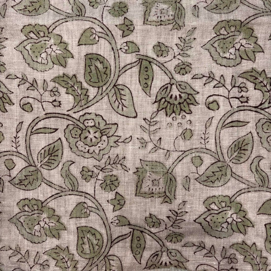 Pavitra Block Print Linen Fabric