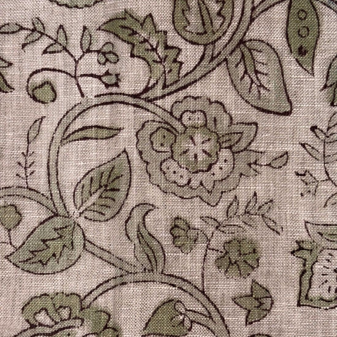 Pavitra Block Print Linen Fabric