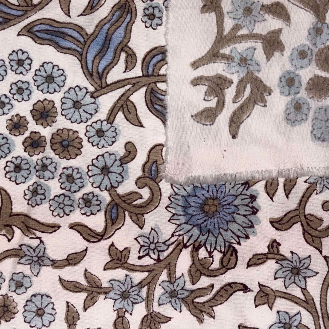 Sitaara Cotton 58" Block-Printed Jaal Upholstery Fabric