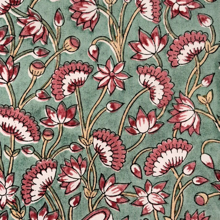 Mihira Cotton 110" Block-Printed Jaal Upholstery Fabric
