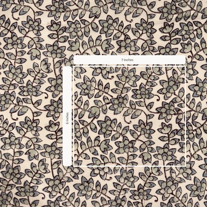 Navya Cotton-Linen 44" Block-Printed Jaal Upholstery Fabric