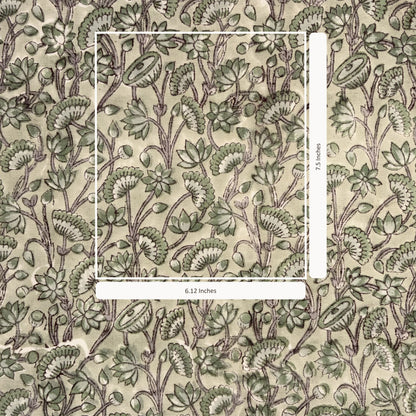 Ishika Cotton-Linen 44" Block-Printed Jaal Upholstery Fabric