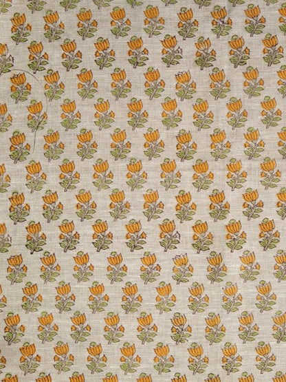 Inaah Block Printed Linen Fabric | Upholstery & Home Décor Fabric