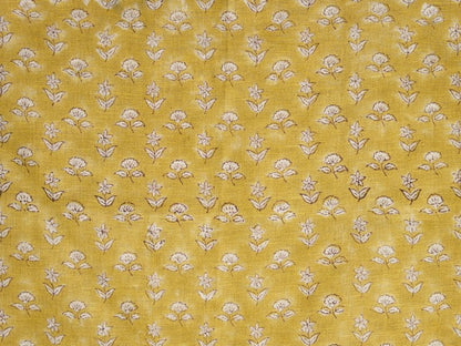 Sajni Block Printed Linen Fabric
