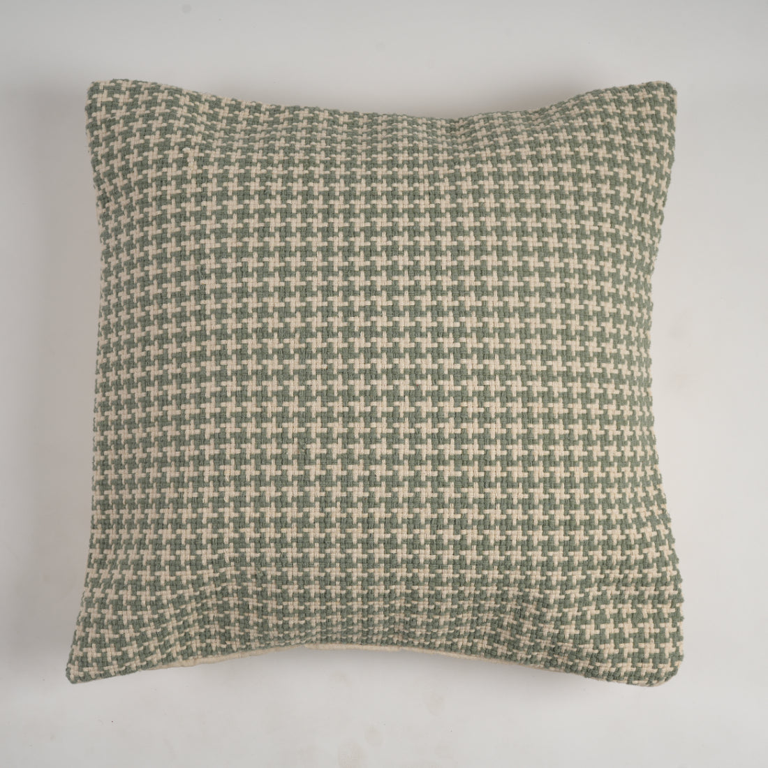 Silver Bloom Square Woven Pillow Cover