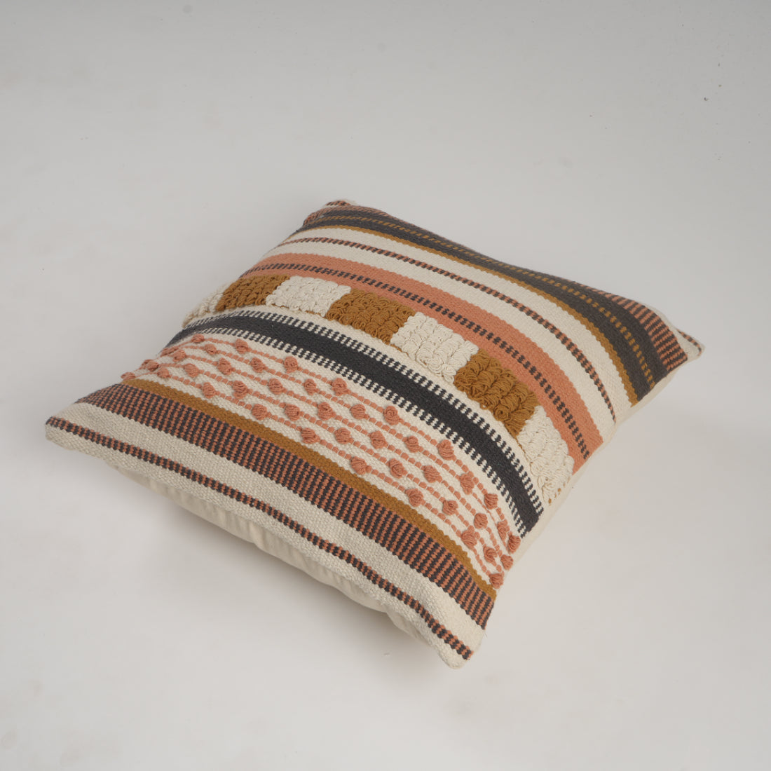 Ivory Mist Square Woven Pillow Cover
