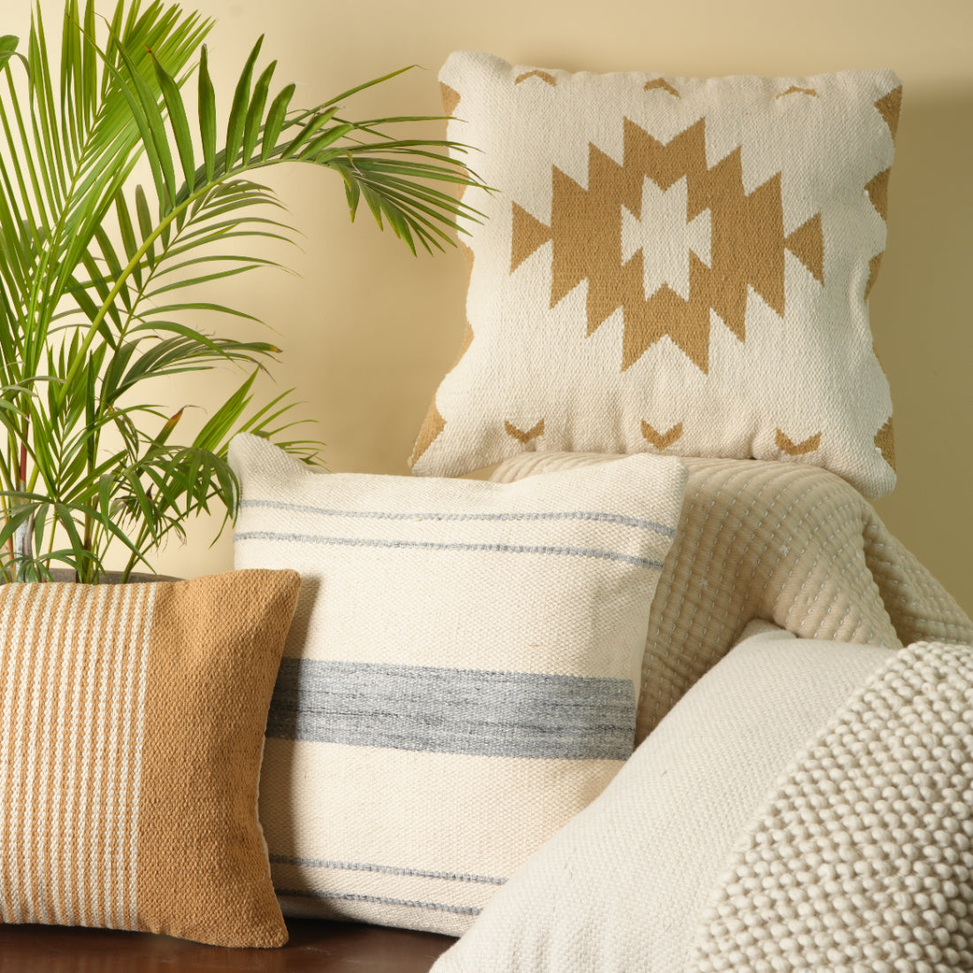 Luxe Meadow Square Woven Pillow Cover
