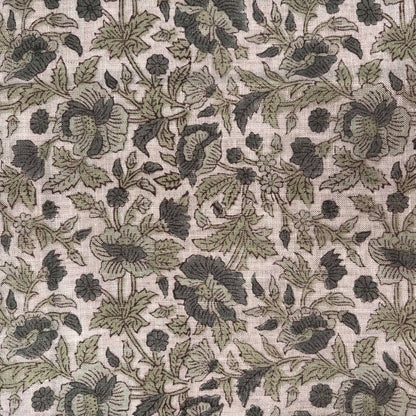 Surang Linen 58" Block-Printed Jaal Upholstery Fabric