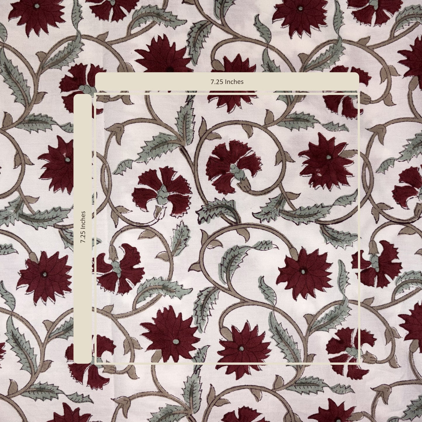 Ritu Cotton 110" Block-Printed Jaal Upholstery Fabric
