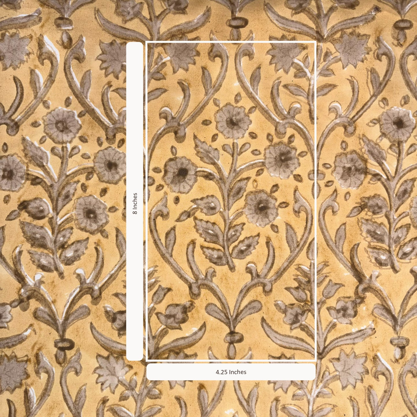 Chamak Cotton 110" Block-Printed Jaal Upholstery Fabric
