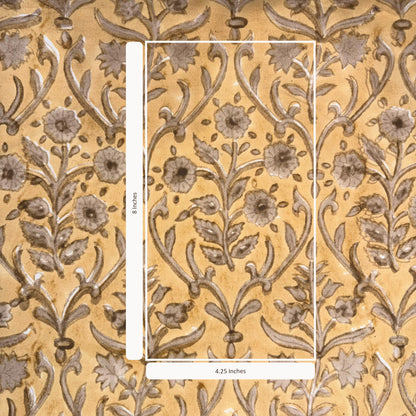 Chamak Cotton 110" Block-Printed Jaal Upholstery Fabric