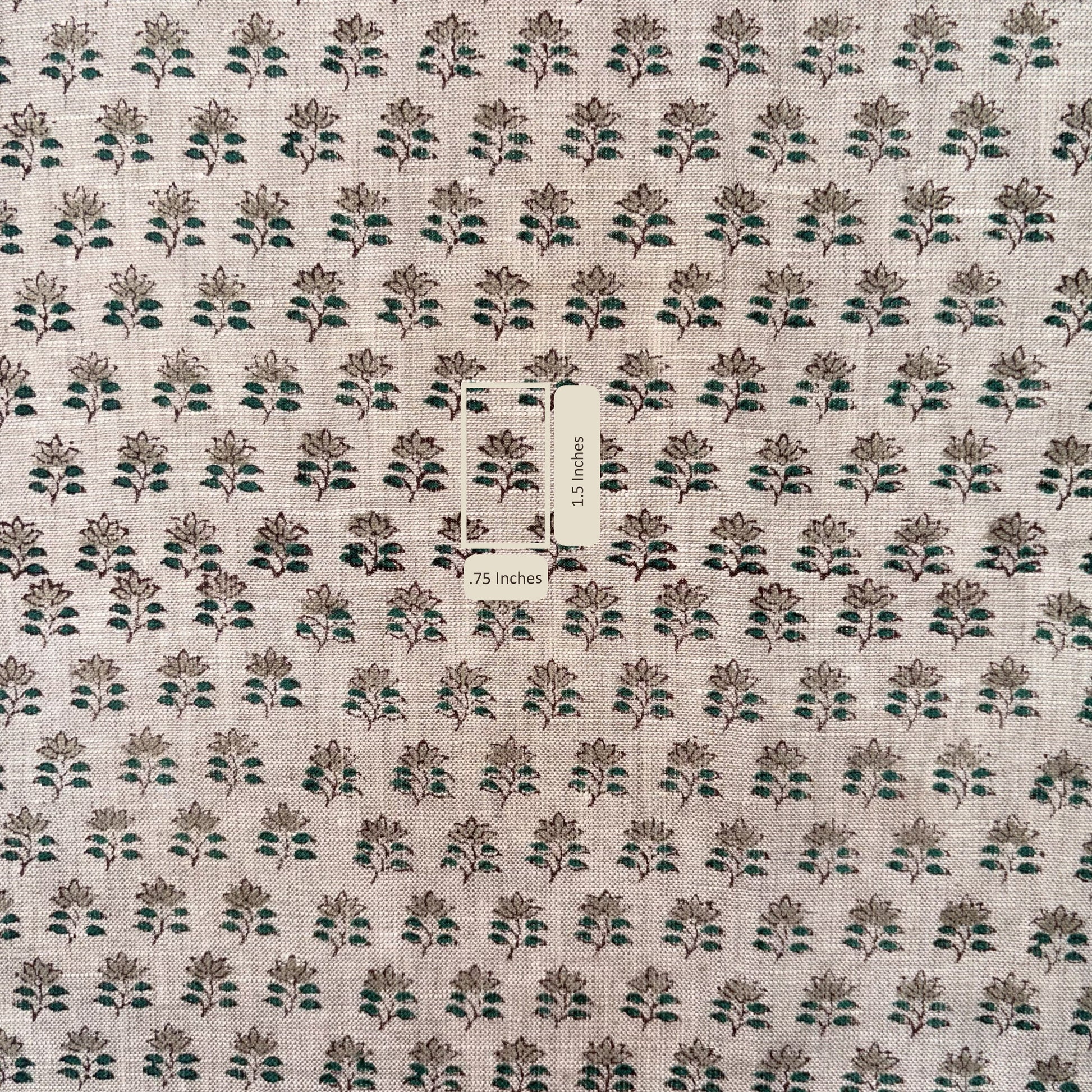 Textile with floral pattern on a grey background