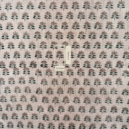 Textile with floral pattern on a grey background