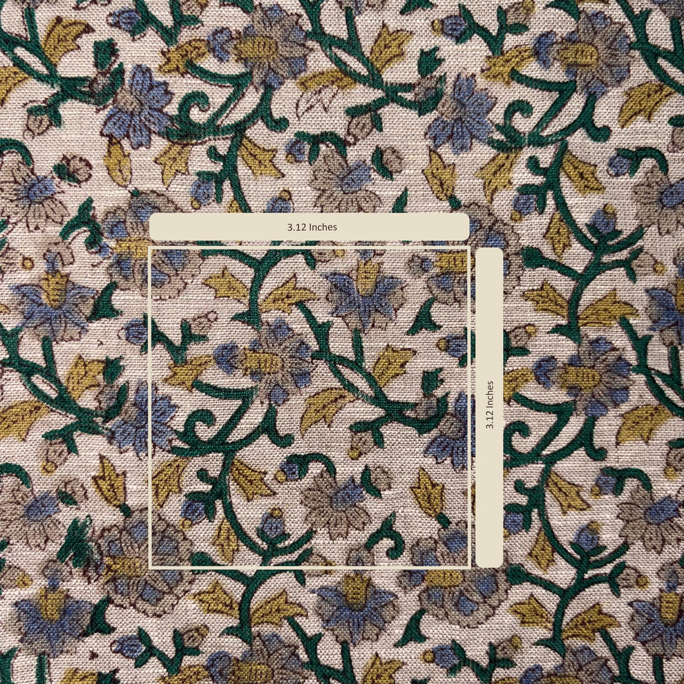 Ghara Block Printed Linen Fabric – Shop Now – Loomkaari – Loomkaari Studio