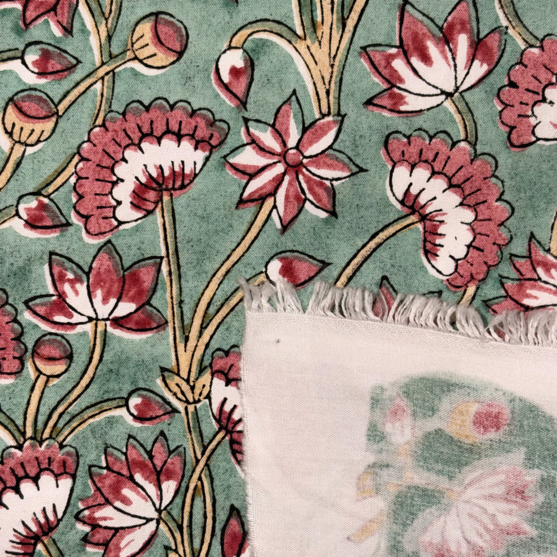 Avyara Cotton 110" Block-Printed Jaal Upholstery Fabric