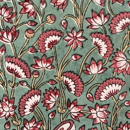 Avyara Cotton 110" Block-Printed Jaal Upholstery Fabric