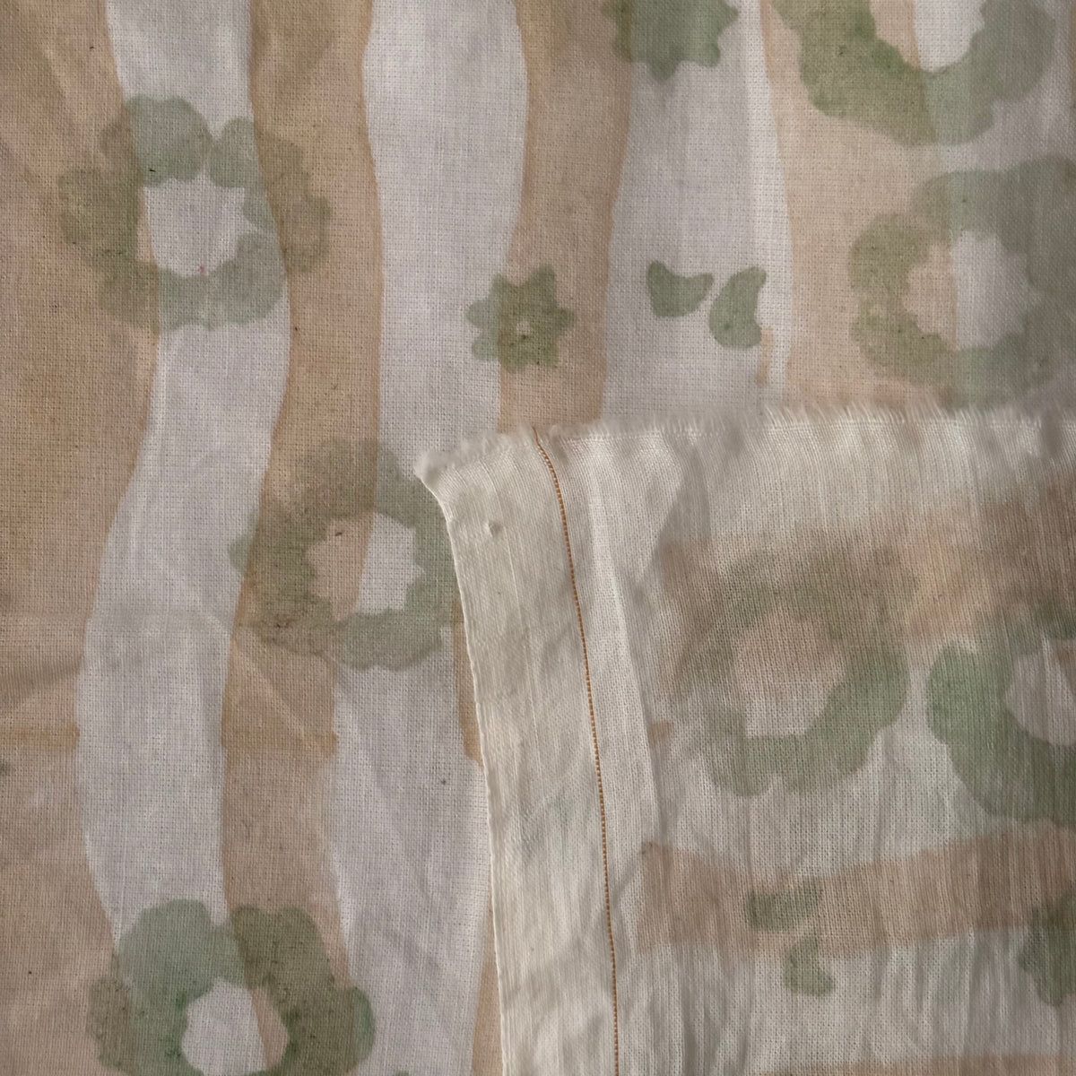 Rivana Cotton 110" Block-Printed Stripe Upholstery Fabric