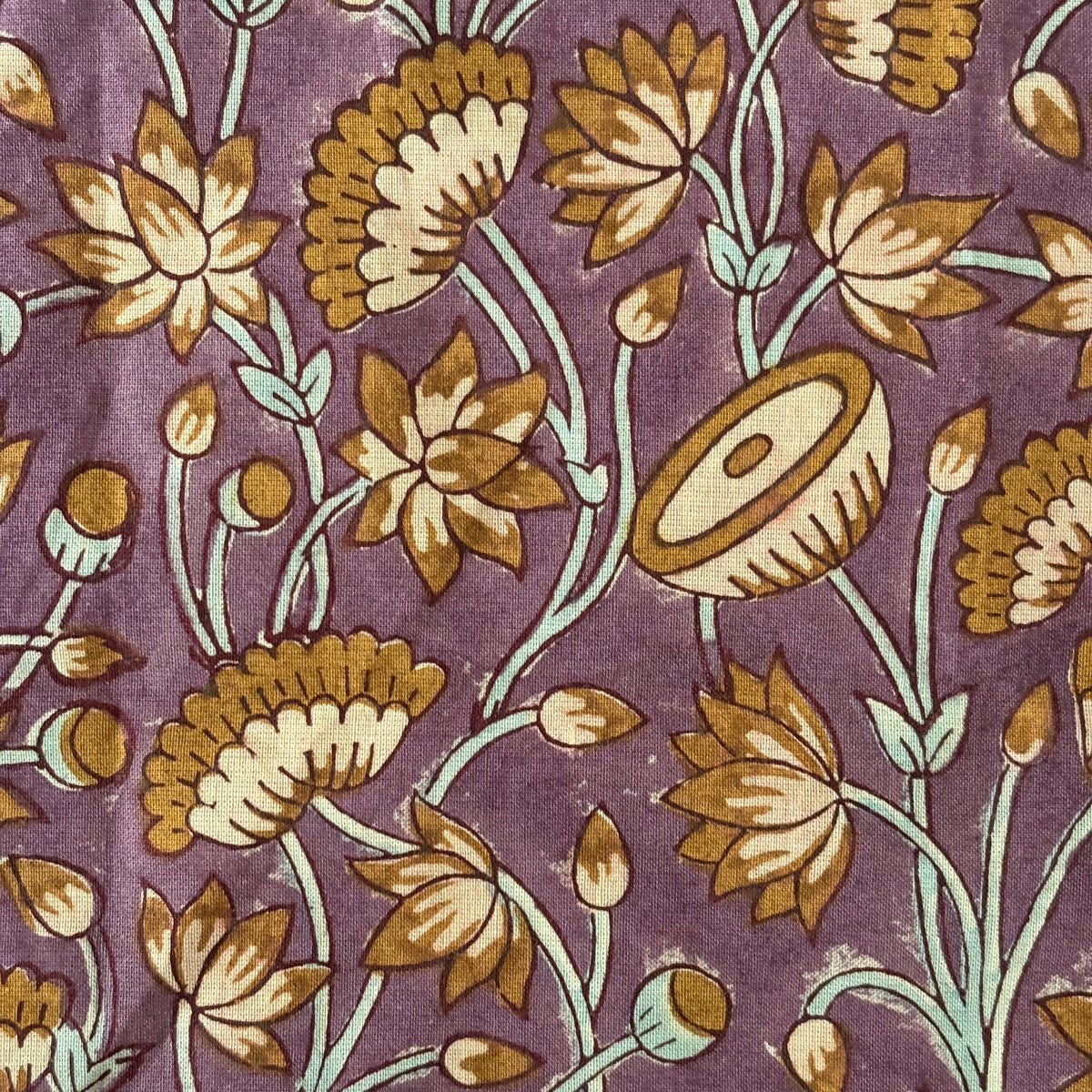 Evara Cotton 110" Block-Printed Jaal Upholstery Fabric
