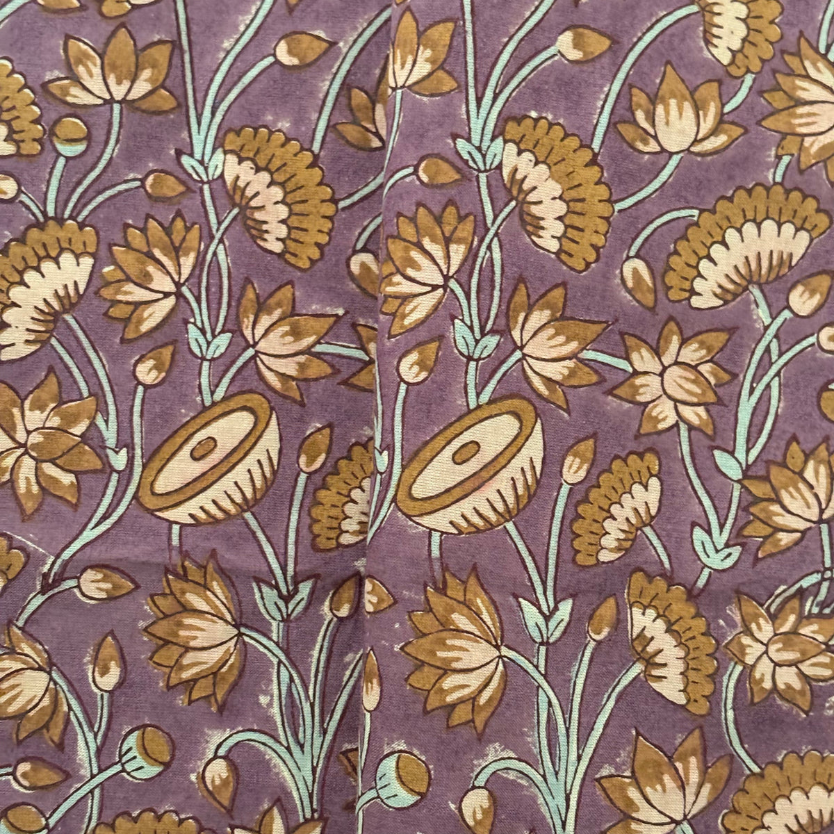 Evara Cotton 110" Block-Printed Jaal Upholstery Fabric