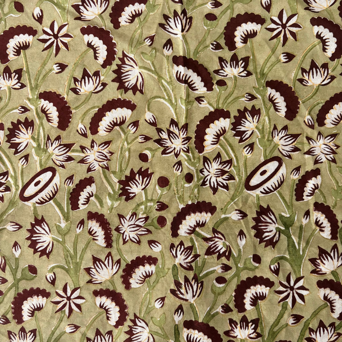 Arielle Cotton 110" Block-Printed Jaal Upholstery Fabric