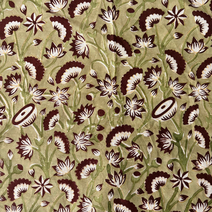 Arielle Cotton 110" Block-Printed Jaal Upholstery Fabric