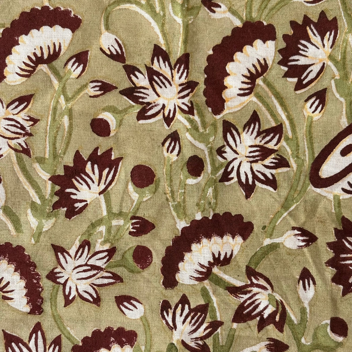 Arielle Cotton 110" Block-Printed Jaal Upholstery Fabric
