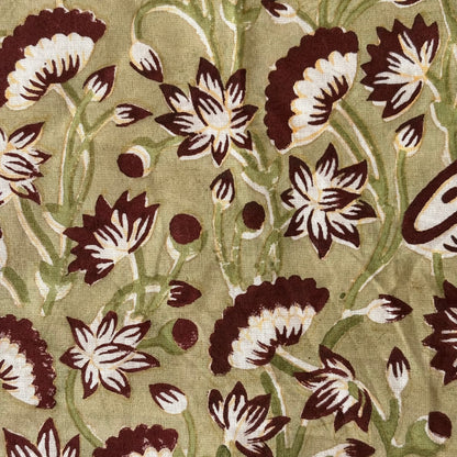 Arielle Cotton 110" Block-Printed Jaal Upholstery Fabric