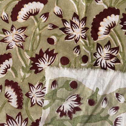 Arielle Cotton 110" Block-Printed Jaal Upholstery Fabric